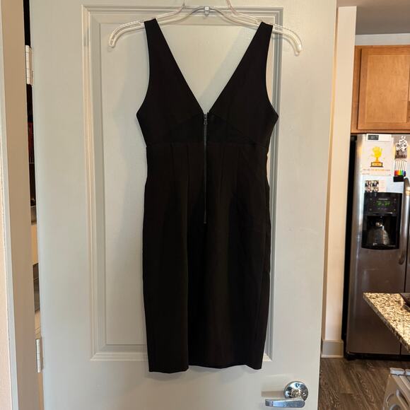 Alice + Olivia Women's Size 4 Black 'Yve' Cutout Sleeveless Sheath Dress - Picture 2 of 14